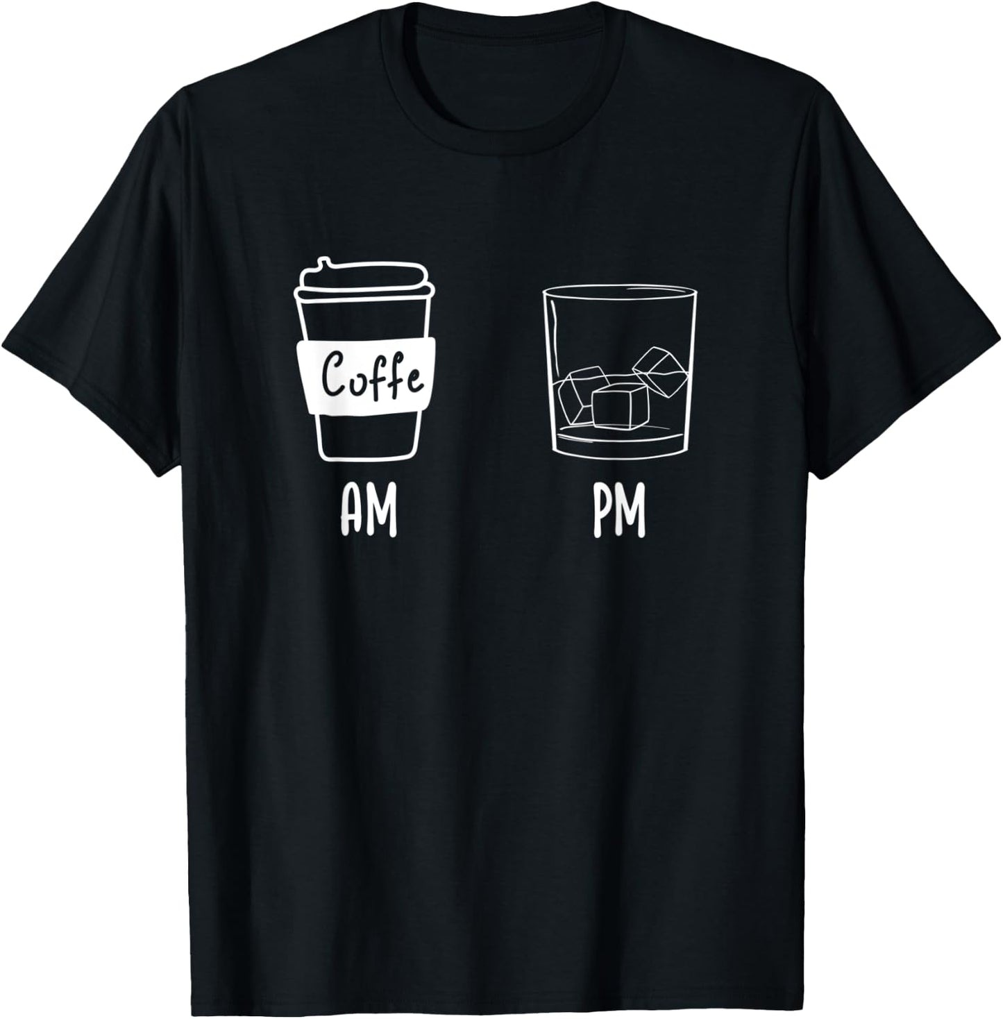 AM Coffee PM Win T-Shirt - T-Shirt | Black