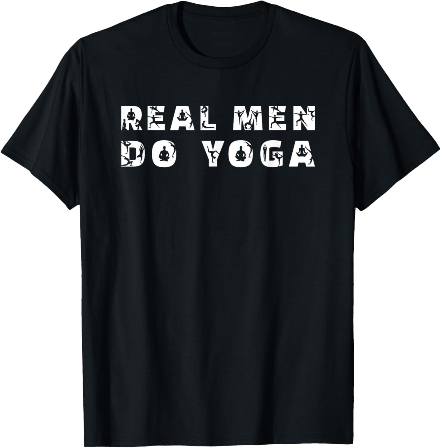 Real Men Do Yoga Funny Yoga Saying Men's T-Shirt - T-Shirt | Black