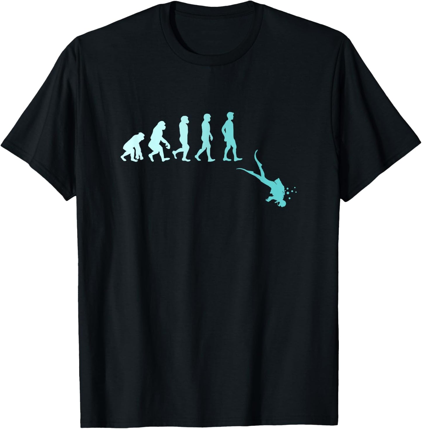Scuba Diving Evolution of Scuba Diver T-Shirt - T-Shirt | Black