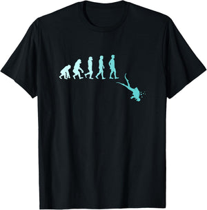 Scuba Diving Evolution of Scuba Diver T-Shirt - T-Shirt | Black