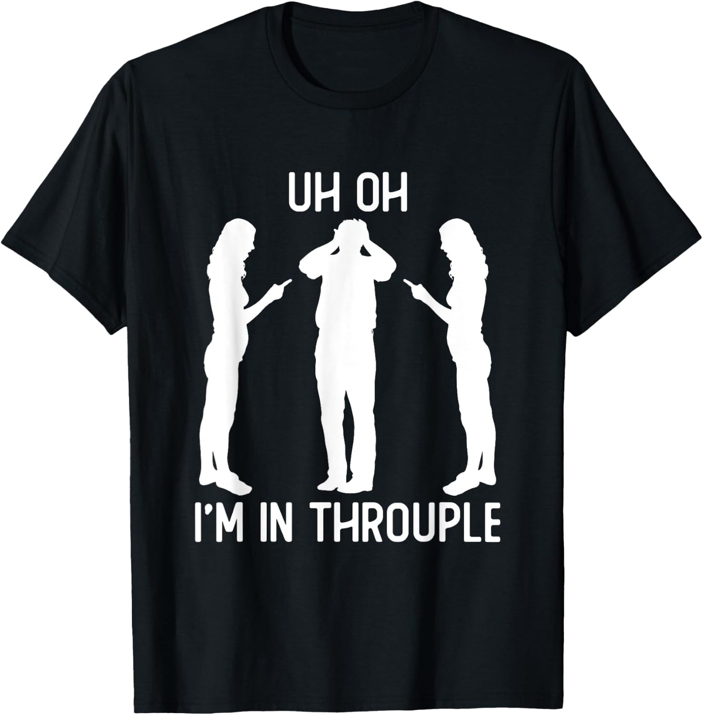 Polyamory Throuple Relationship Poly Pride Funny Polyamorous T-Shirt - T-Shirt | Black