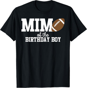 Mimi of the Birthday Boy Football Lover First Birthday Party T-Shirt - T-Shirt | Black