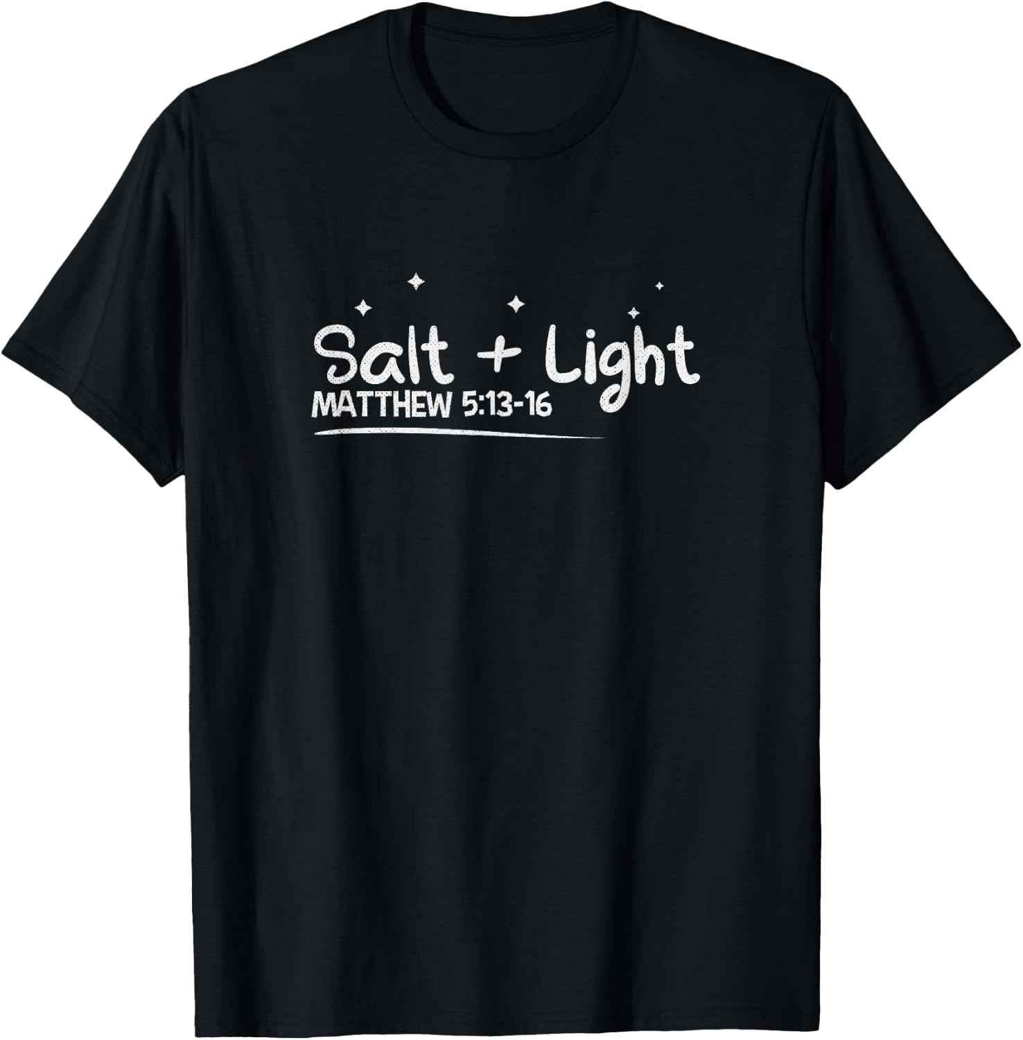 Salt Light Matthew 5: 13-16 Christian T-Shirt - T-Shirt | Black
