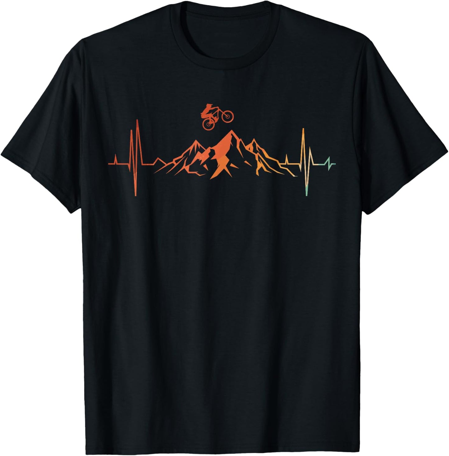 Mountain Bike Art Women Downhill Mountain Biker MTB T-Shirt - T-Shirt | Black