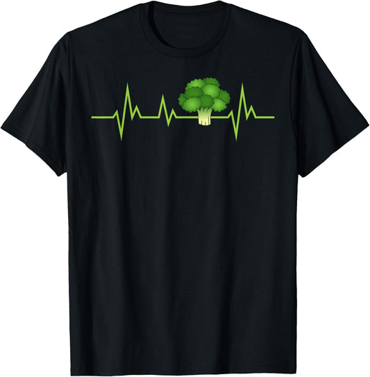 Cool Broccoli Women Vegetarian Vegan Vegetable Food T-Shirt - T-Shirt | Black