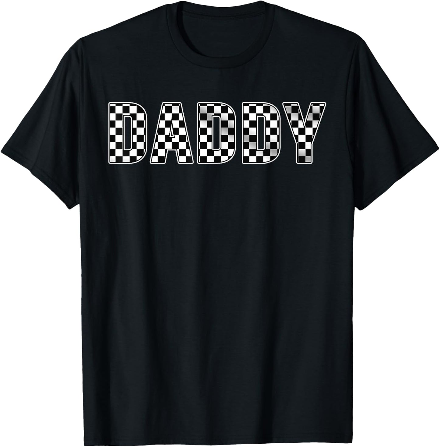 Pit Crew Daddy Racing Car Family Matching Birthday Party T-Shirt - T-Shirt | Black