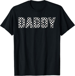 Pit Crew Daddy Racing Car Family Matching Birthday Party T-Shirt - T-Shirt | Black