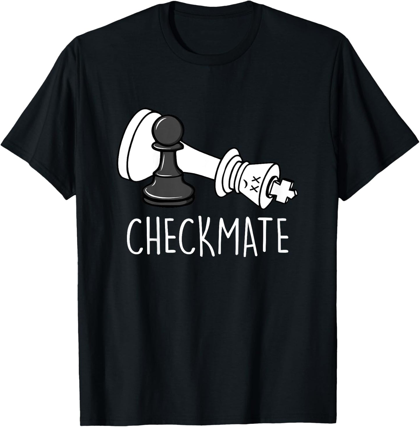 Chess Shirt Checkmate Chess Player King Pawn kids graphic T-Shirt - T-Shirt | Black