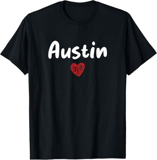 AUSTIN - I Love Austin - Throwback Design - Classic T-Shirt - T-Shirt | Black