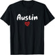 AUSTIN - I Love Austin - Throwback Design - Classic T-Shirt - T-Shirt | Black