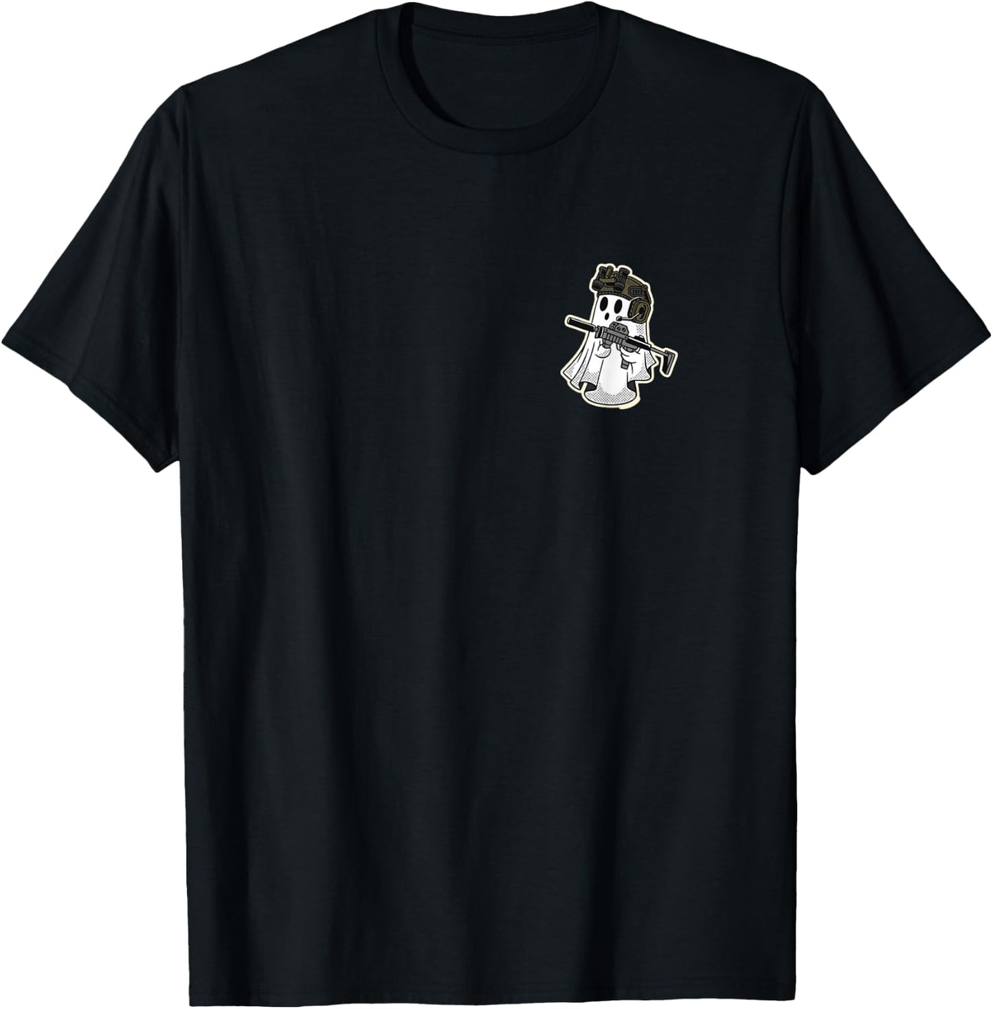 SF Ghost - Spooky Scary Special Forces! Funny military ghost T-Shirt - T-Shirt | Black