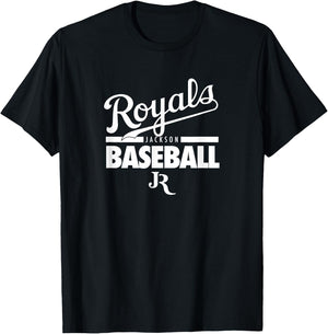 Jackson Royals Baseball White T-Shirt - T-Shirt | Black