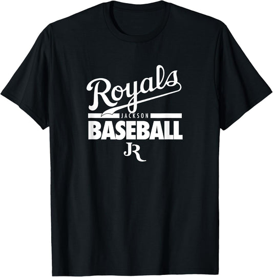 Jackson Royals Baseball White T-Shirt - T-Shirt | Black