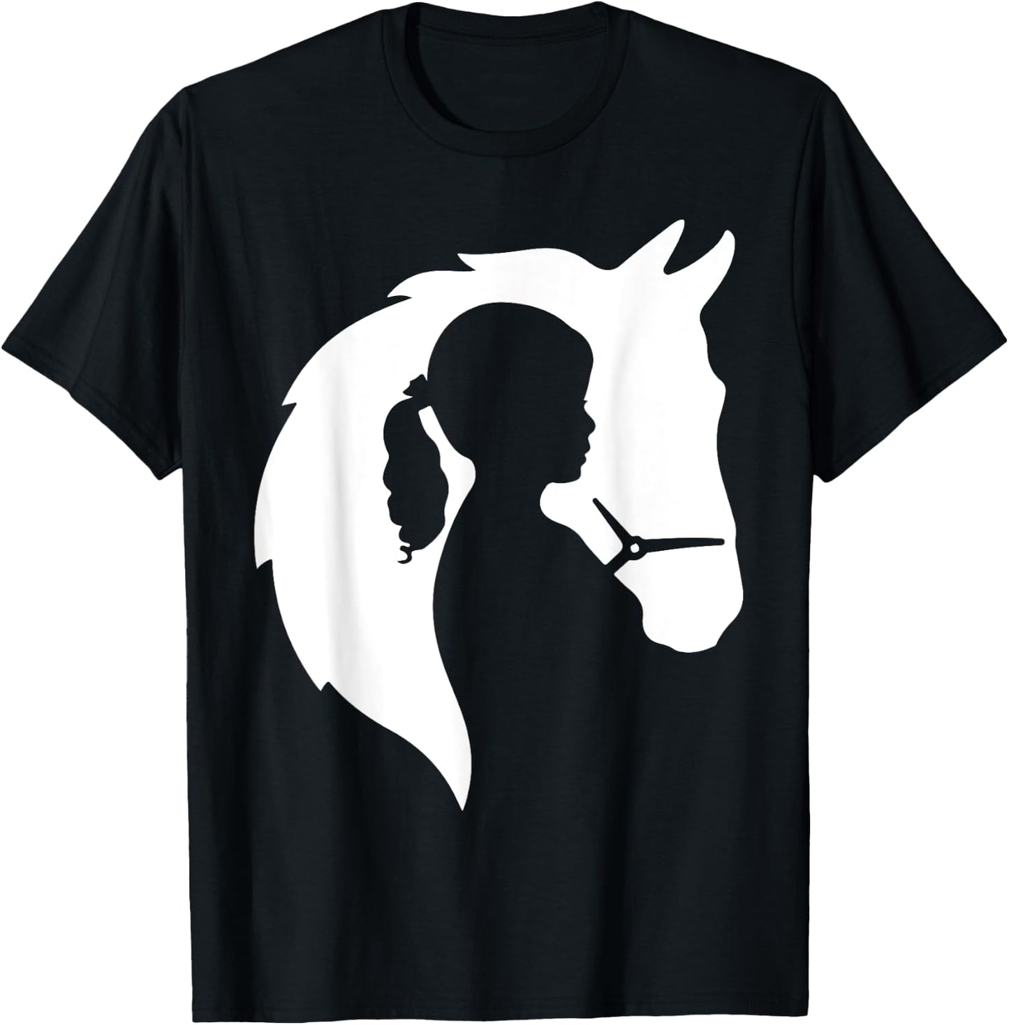 Horse Girl Equestrian Gifts Teenager Kids Horseback Rider T-Shirt - T-Shirt | Black