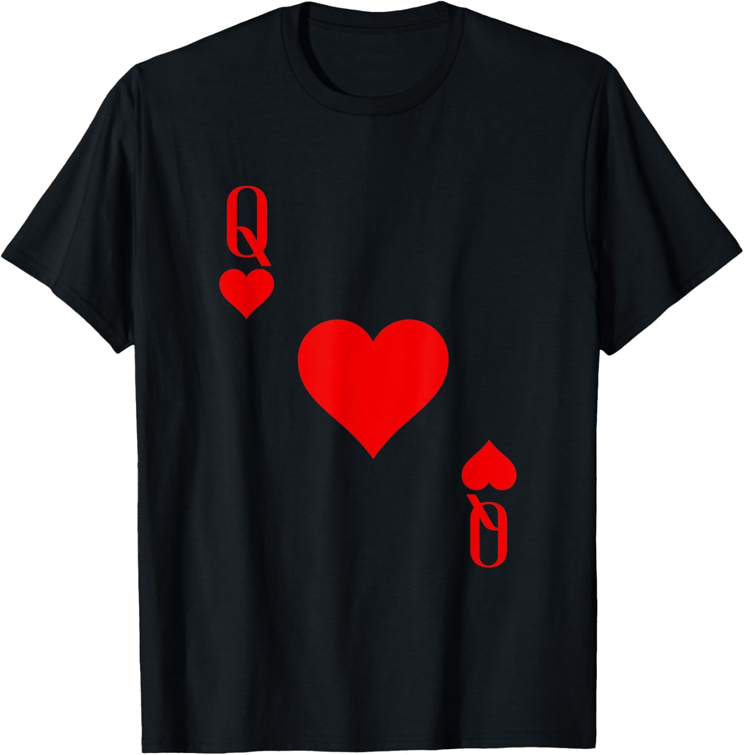Queen of Hearts Deck of Cards Carnival Halloween Costume T-Shirt - T-Shirt | Black