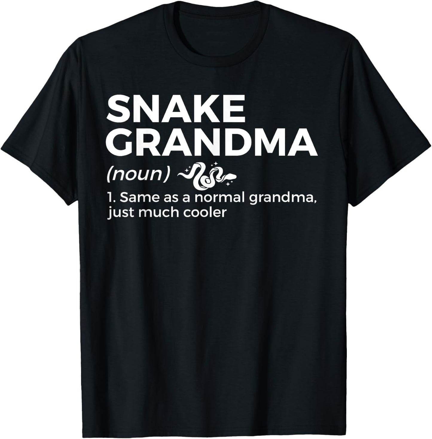 Snake Grandma Definition Funny Pet Reptile Lovers T-Shirt - T-Shirt | Black