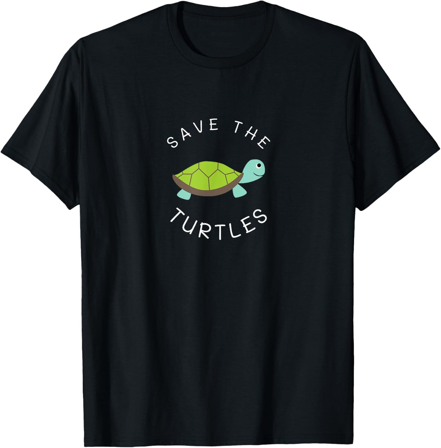 Save the Turtles | Cute Environmentalist T-Shirt - T-Shirt | Black