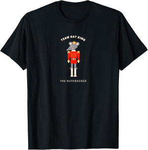 TEAM RAT KING Nutcracker Christmas Ballerina Ballet Graphic T-Shirt - T-Shirt | Black