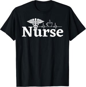 Nurse Women Work Rn Caduceus Symbol Nurse Week 2023 Her T-Shirt - T-Shirt | Black