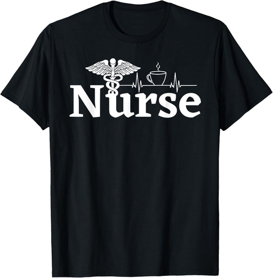 Nurse Women Work Rn Caduceus Symbol Nurse Week 2023 Her T-Shirt - T-Shirt | Black