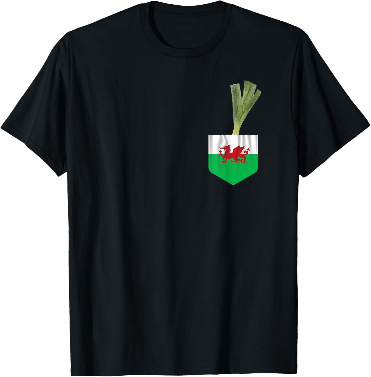 Welsh Flag Dragon St David's Day Wales T-Shirt - T-Shirt | Black