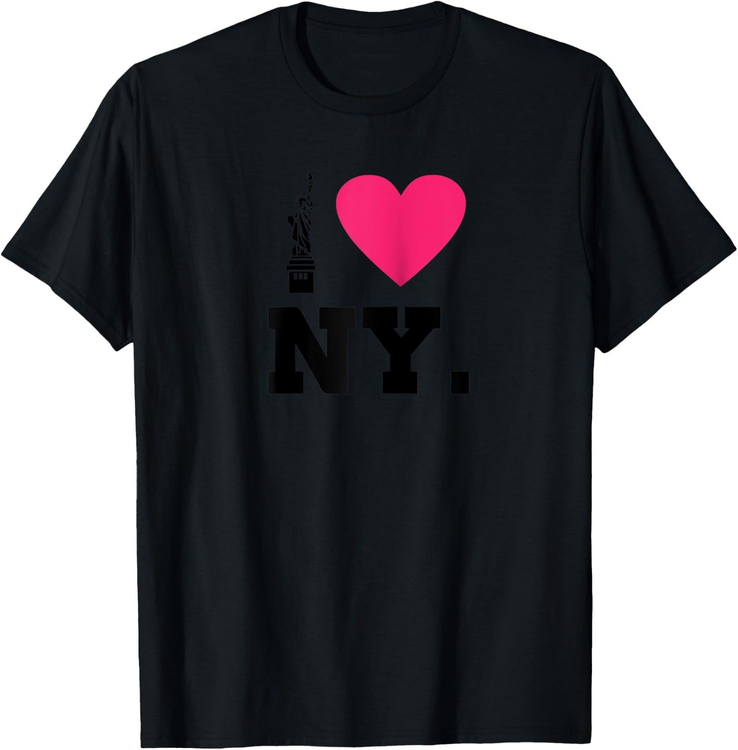 I Heart NY : Statue of Liberty New York Heart Raglan Baseball T-Shirt - T-Shirt | Black