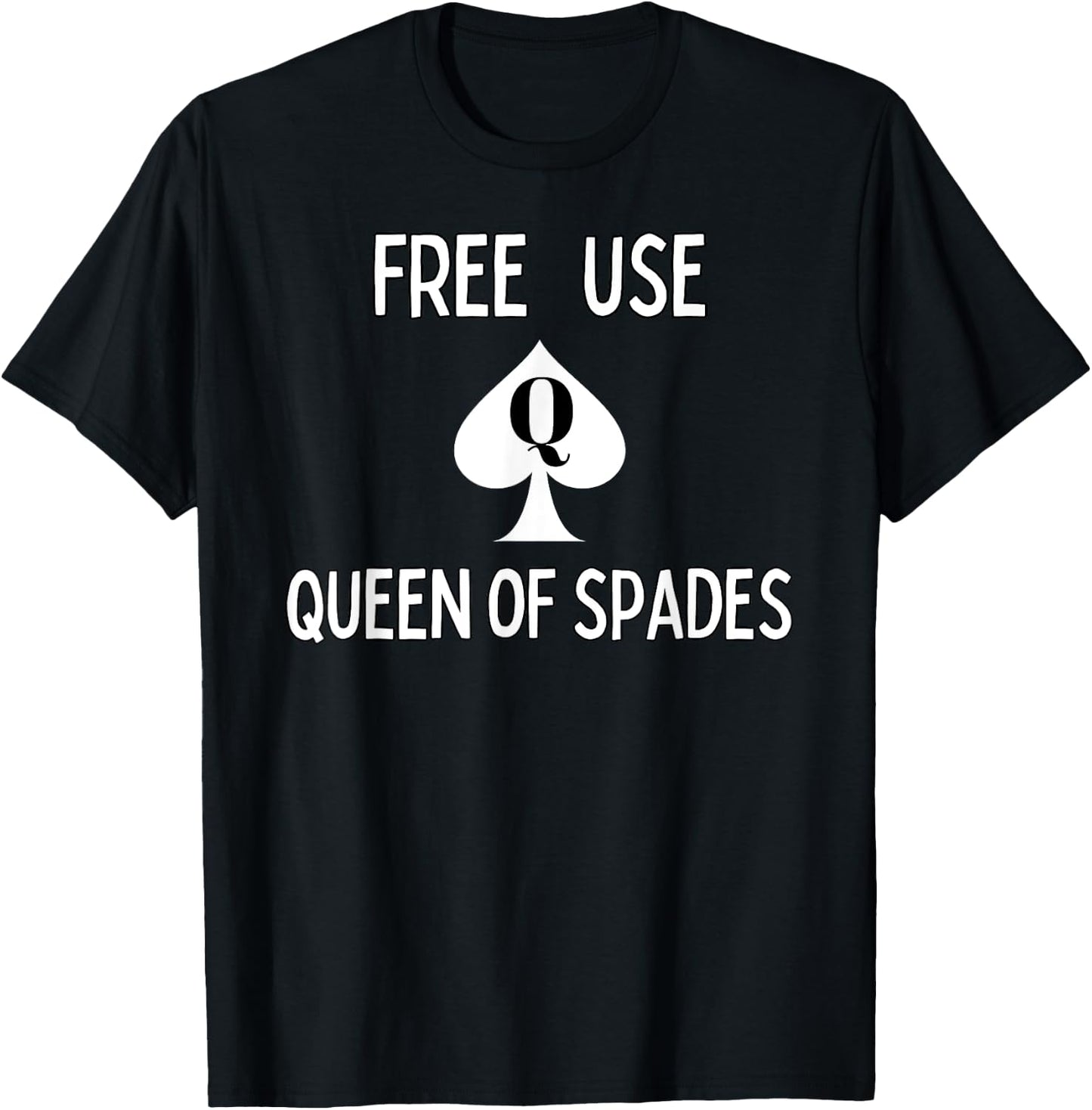 Free Use Queen of Spades - QOS clothing T-Shirt - T-Shirt | Black