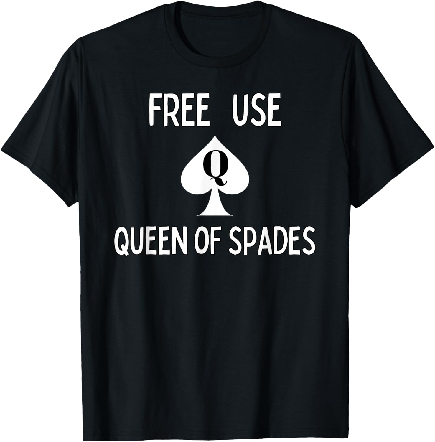 Free Use Queen of Spades - QOS clothing T-Shirt - T-Shirt | Black