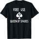 Free Use Queen of Spades - QOS clothing T-Shirt - T-Shirt | Black