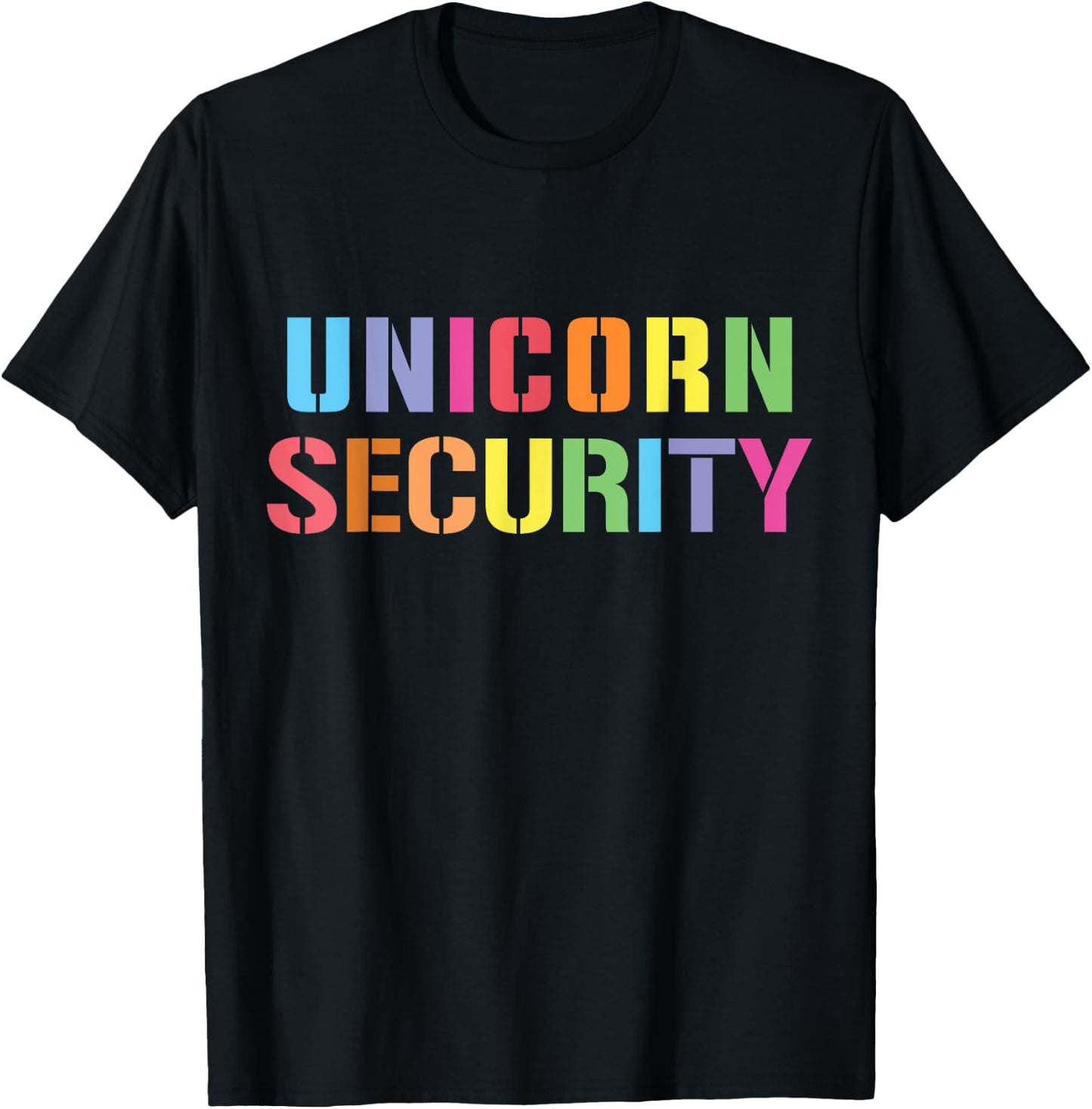 Halloween Dad Mom Daughter Adult Costume, Unicorn Security T-Shirt - T-Shirt | Black