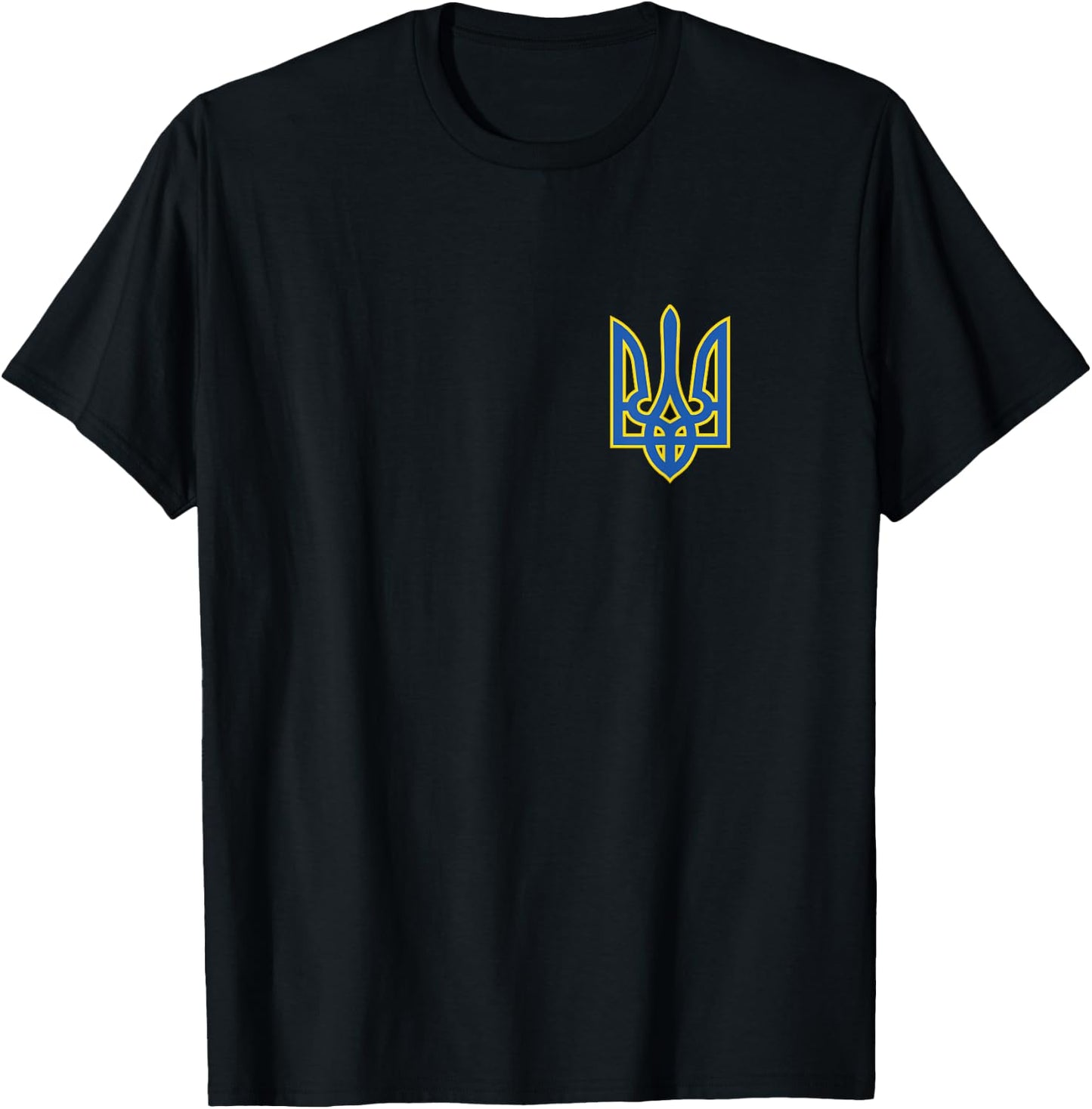 Ukrainian Trident Shirt Tryzub Ukraine Army Green T-Shirt - T-Shirt | Black