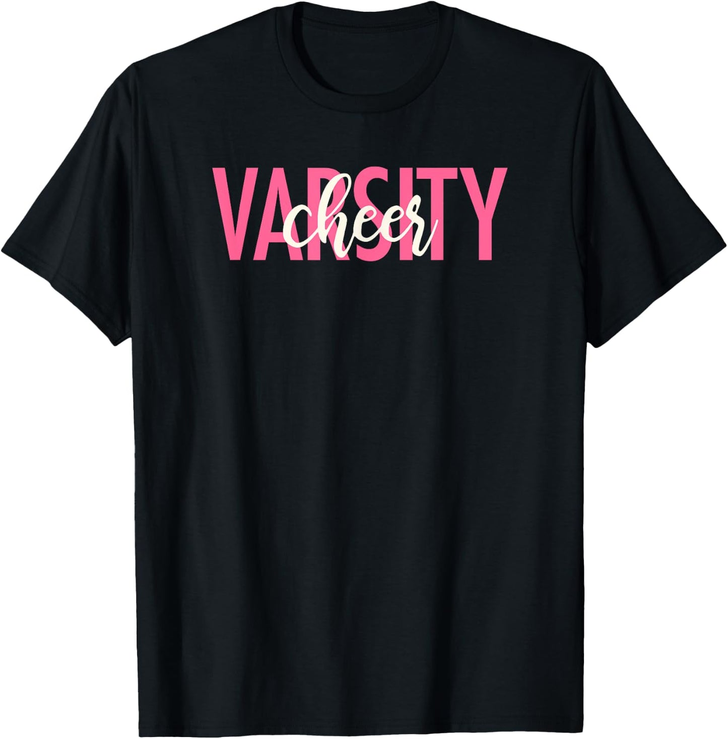 Varsity Cheer Proud High School Varsity Cheerleader T-Shirt - T-Shirt | Black