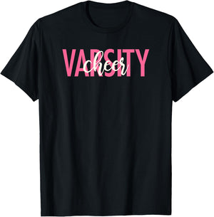Varsity Cheer Proud High School Varsity Cheerleader T-Shirt - T-Shirt | Black