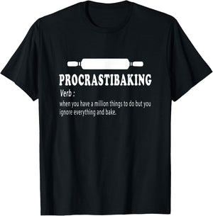 Procrastibaking funny Baking definition - Bakers sarcastic T-Shirt - T-Shirt | Black