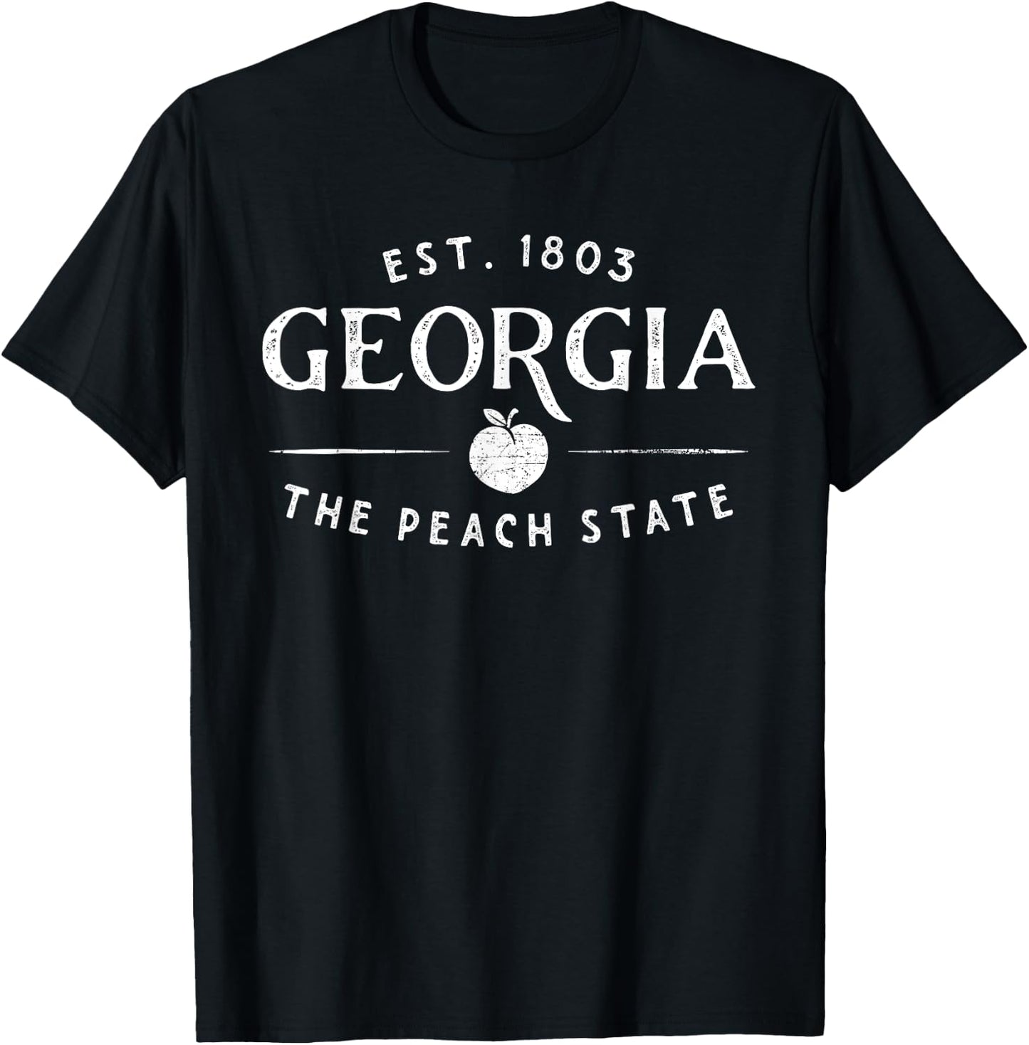 Georgia Lover, Georgia Tourist, Georgia Peach, Georgia T-Shirt - T-Shirt | Black