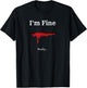 Funny Sarcastic I'm Fine Horror Halloween Zombie T-Shirt - T-Shirt | Black