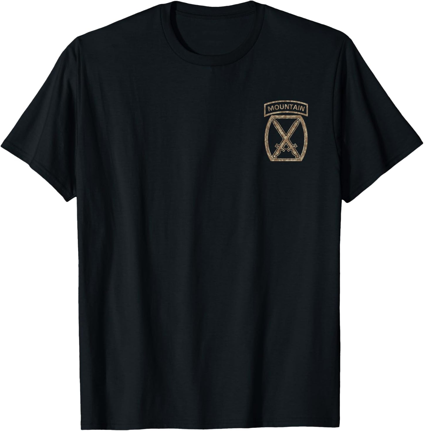 10th Mountain Division Army Infantry Us Usa Veteran Camo T-Shirt - T-Shirt | Black