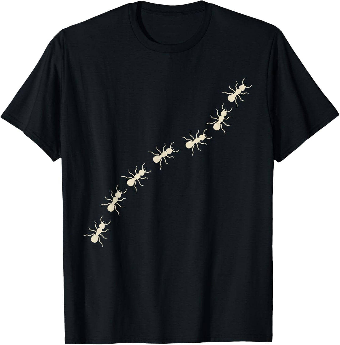Ant Walk cute men girl and women Ants Insects Ant keeping T-Shirt - T-Shirt | Black