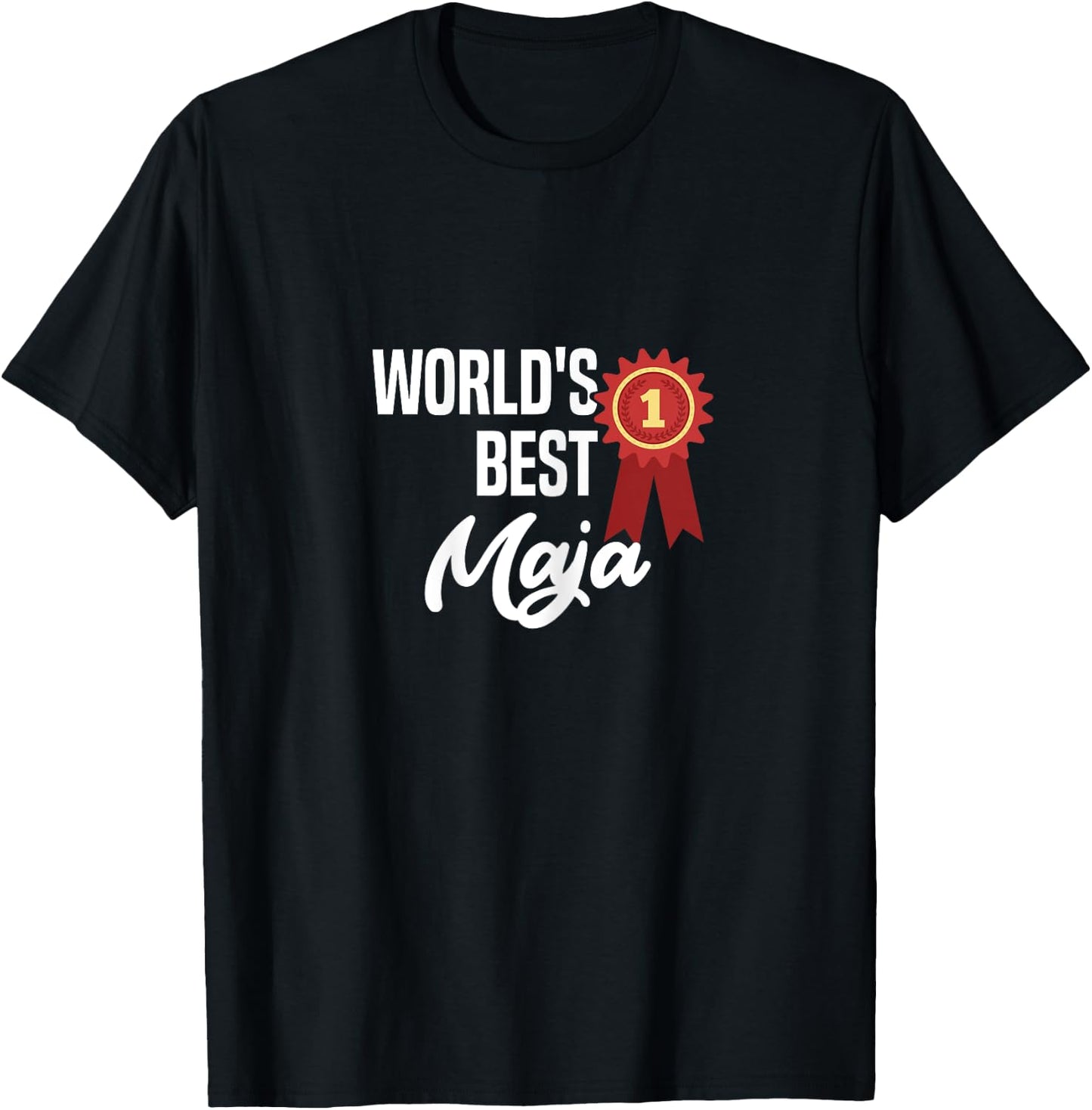 World's Best Maja Name Personalized T-Shirt - T-Shirt | Black