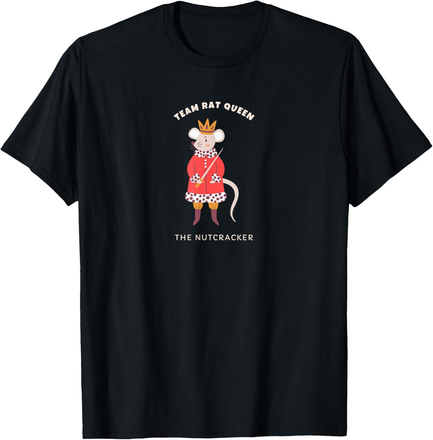 Team Rat Queen Nutcracker Christmas Ballerina Ballet Graphic T-Shirt - T-Shirt | Black