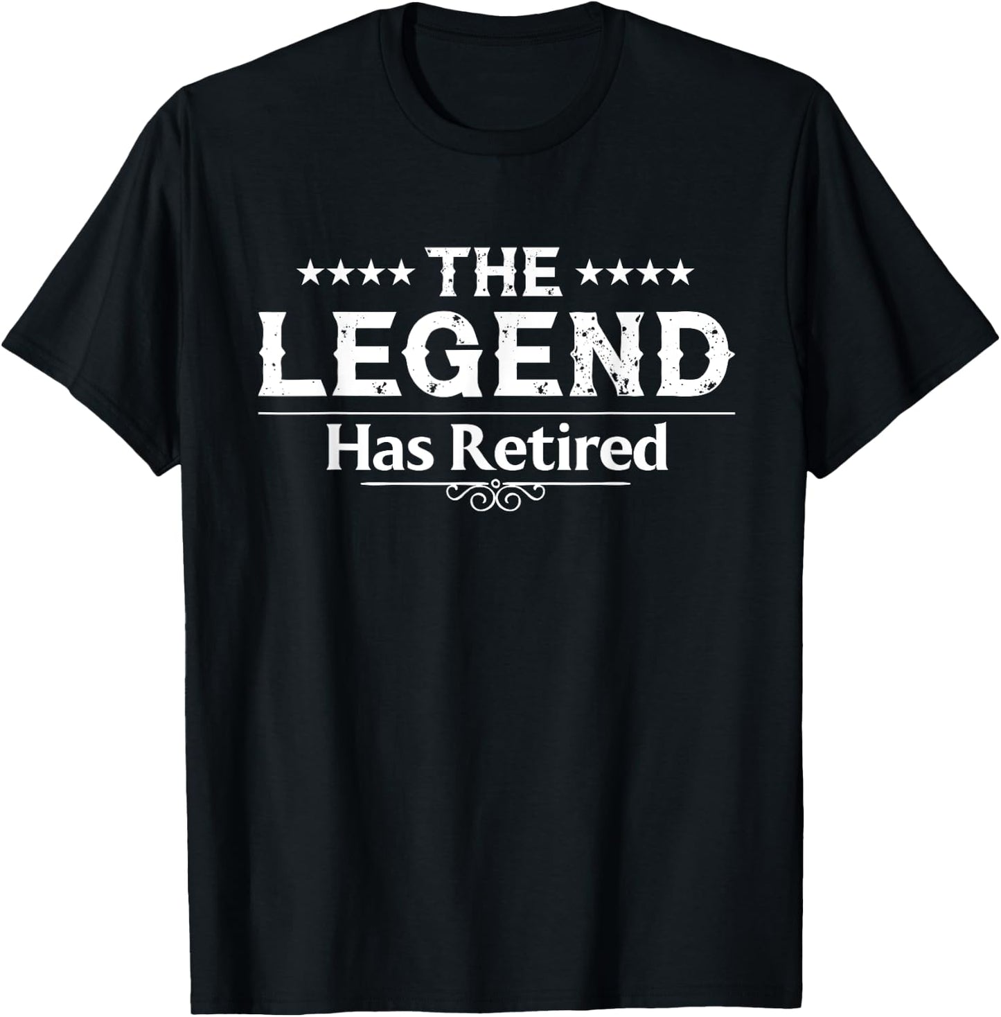 Funny The Legend Has Retired Art Women Retirement T-Shirt - T-Shirt | Black