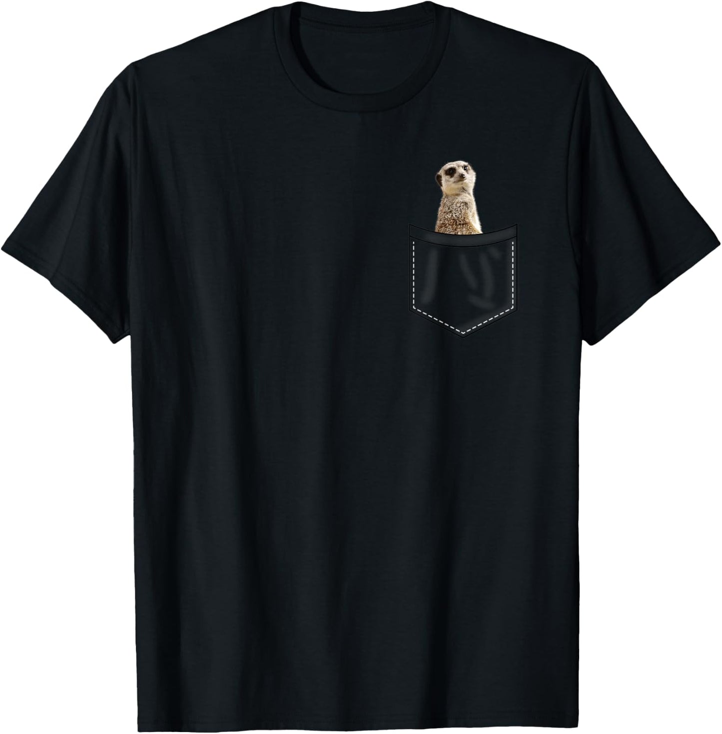 Meerkat in Bag Funny Gift Meerkat T-Shirt - T-Shirt | Black