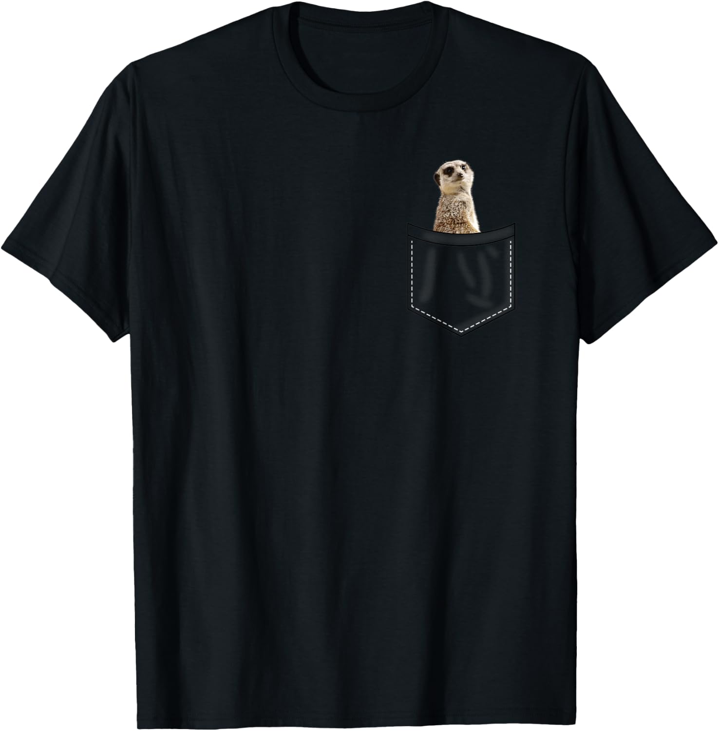 Meerkat in Bag Funny Gift Meerkat T-Shirt - T-Shirt | Black