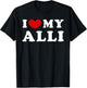 I Love My Alli, I Heart My Alli T-Shirt - T-Shirt | Black