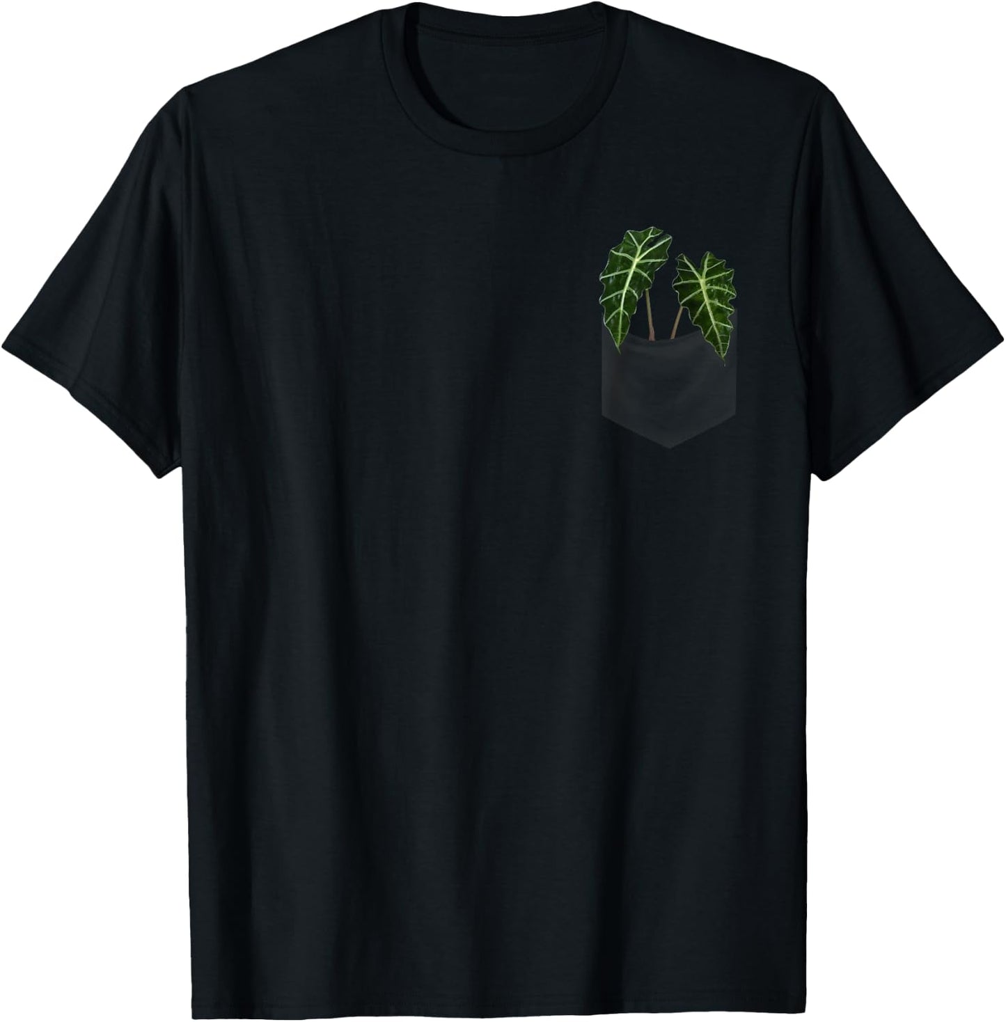 Elephant Ear Plants in pocket T-Shirt - T-Shirt | Black