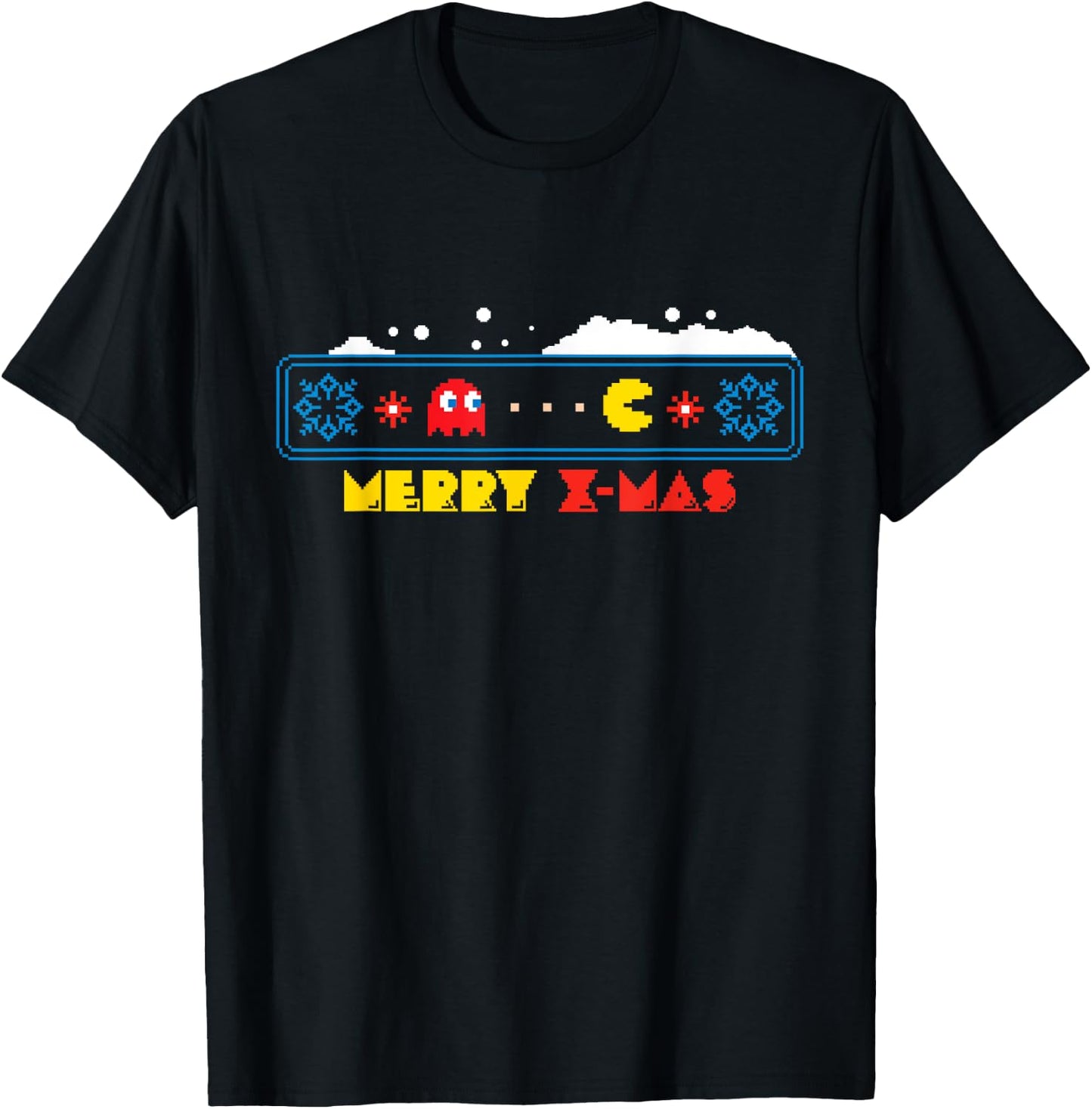 PAC-MAN Christmas T-Shirt - T-Shirt | Black