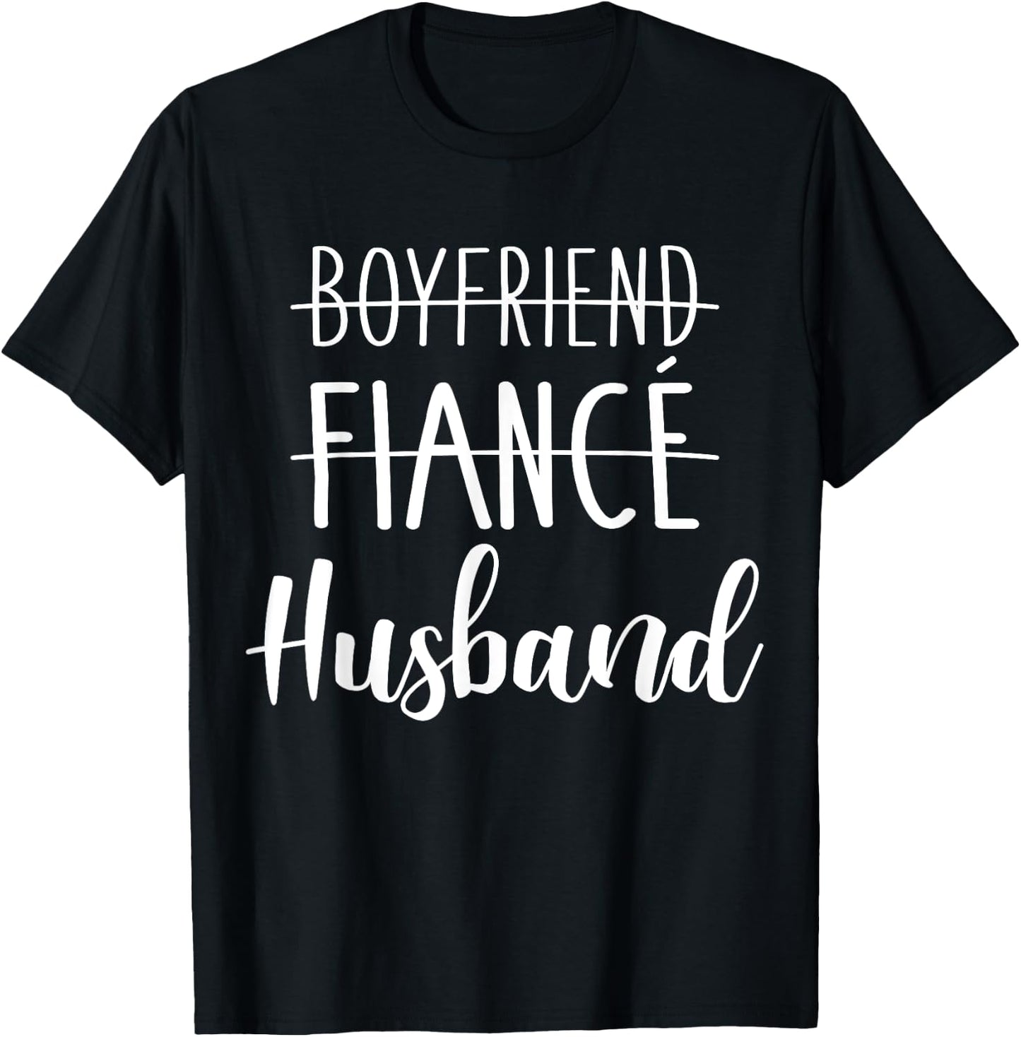 Boyfriend fiancé husband for wedding and honeymoon T-Shirt - T-Shirt | Black