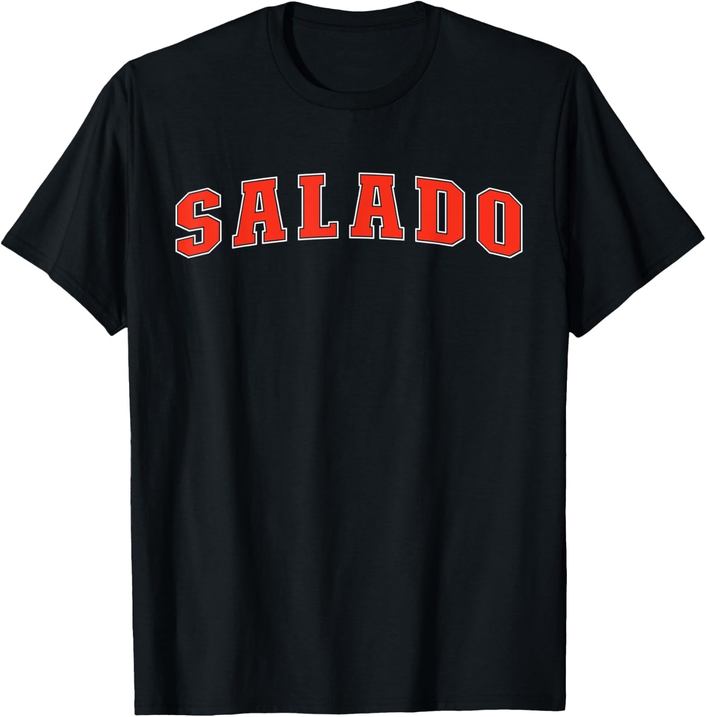 Salado Texas TX College Style Red Text Salado T-Shirt - T-Shirt | Black
