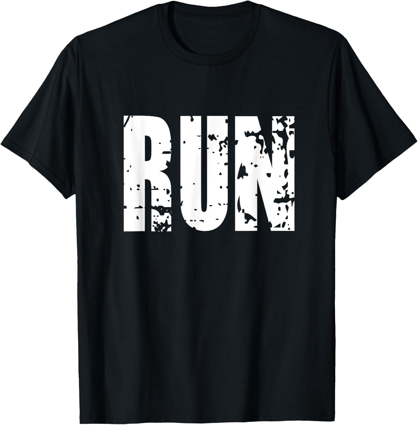 Run Motivational Shirt Retro Feel Runner T-Shirt - T-Shirt | Black