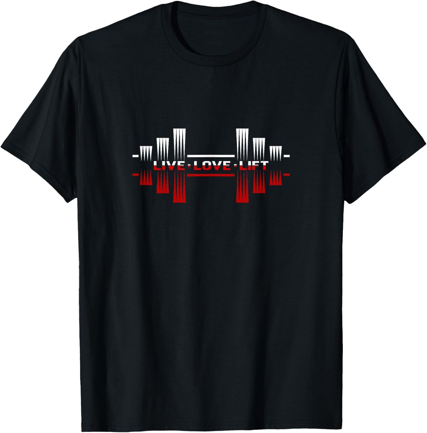 Live Love Lift Weight Powerlifting T-Shirt - T-Shirt | Black